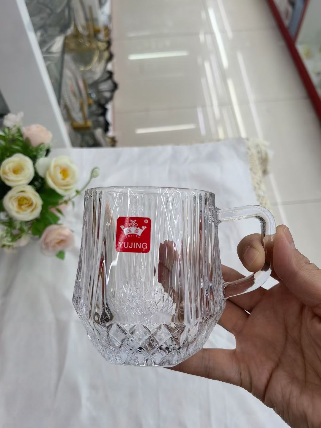 Jade Crystal new small handle cup YJZB-2501-2