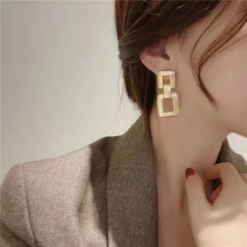 Metal earrings, studs, allergy resistant silver pins, colored Ni jewelry Model 095