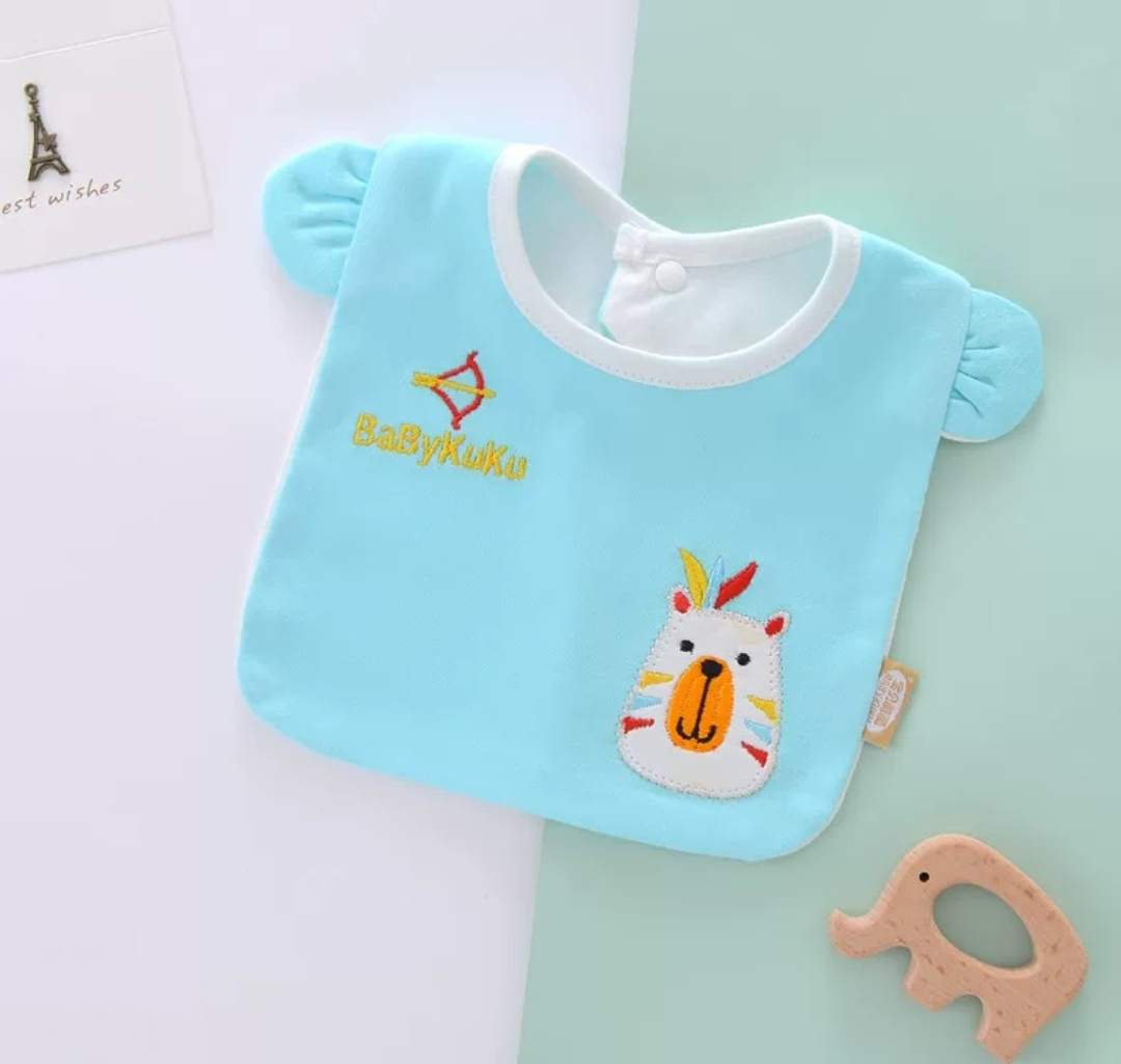 Baby Saliva Towel Pure Cotton Baby Bib Embroidered Floral Baby Waterproof Puke Bib Application Scenario