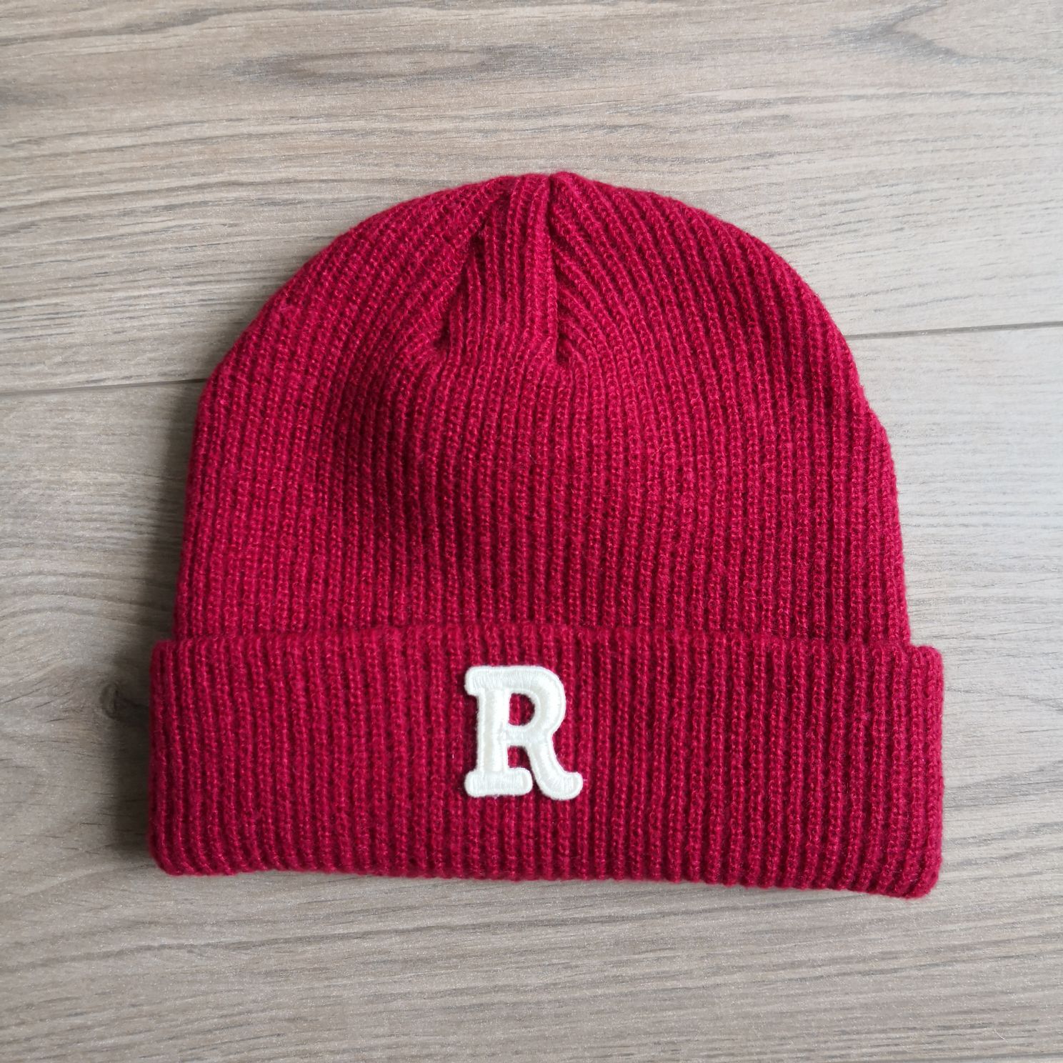 R Logo Knitted Hat Letter Knitted Hat Male And Female Children Parent-Child Couple Hat Item Picture