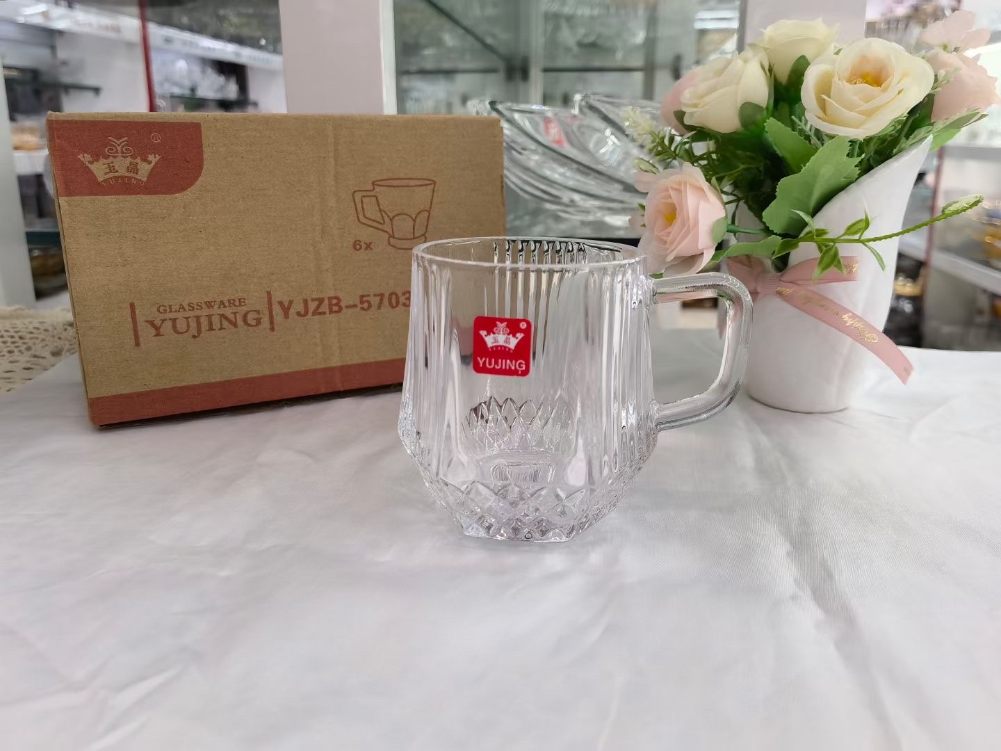 Jade Crystal new small handle cup YJZB-2501-3 thumbnail