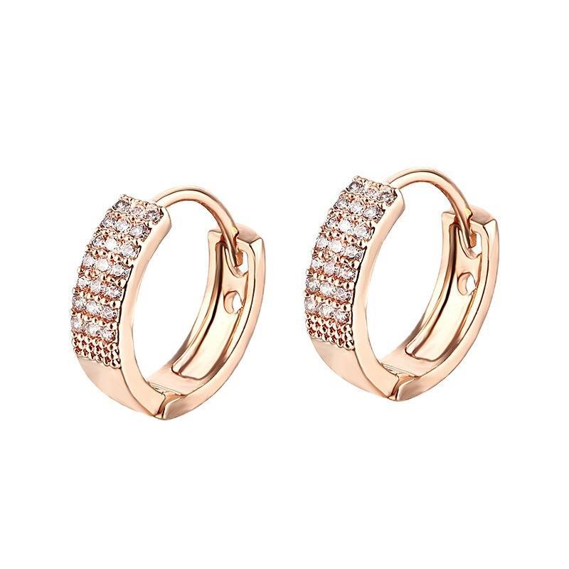 Neutral zircon ear buckle geometric zircon micro inset earrings for men and women earrings manufacturers direct sales
