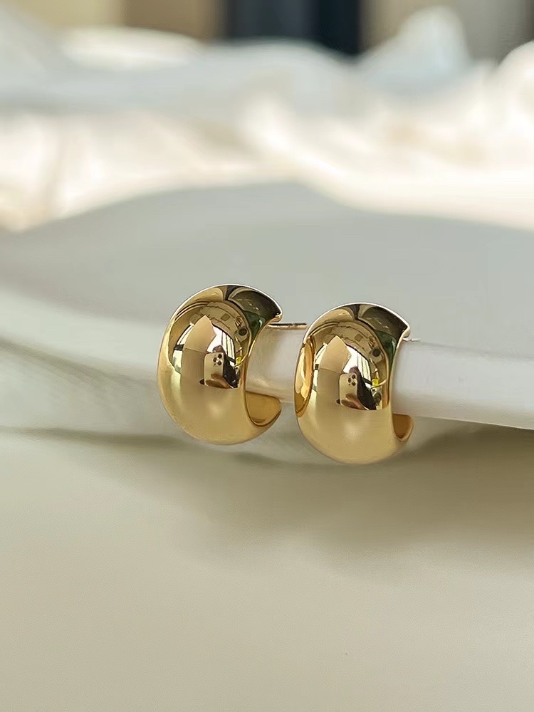 Classic Fashion Ins Pea Studs Cold Quality High-Grade Sense Niche Design Earrings Women Specification drawing