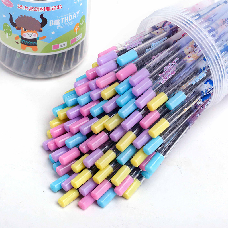 Child's Heart Barrel Automatic Pencil Refill 2B Pencil Refill 0.7 Resin Lead Automatic Pencil Refill 1