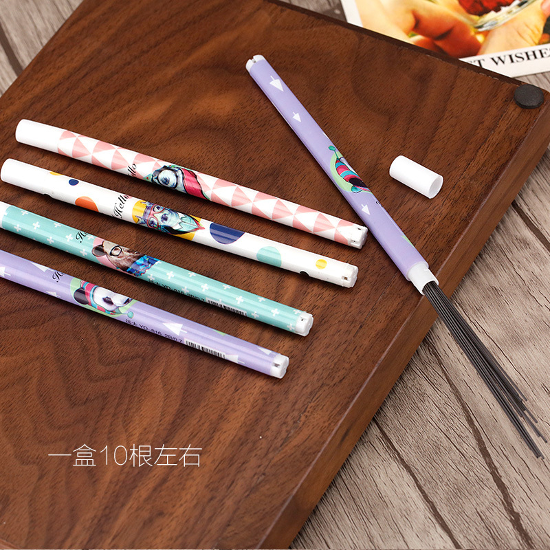 Child's Heart Barrel Automatic Pencil Refill 2B Pencil Refill 0.7 Resin Lead Automatic Pencil Refill 1 Specification drawing