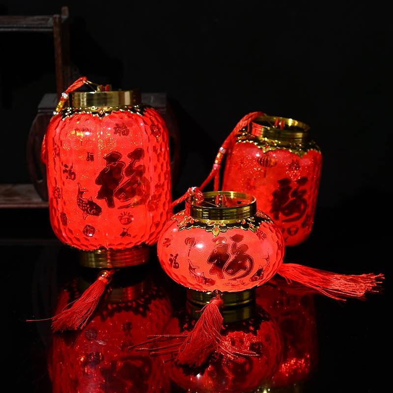 Mid-Autumn Festival crystal acrylic hand-held winter melon-shaped lantern music children's stage decoration light details Picture