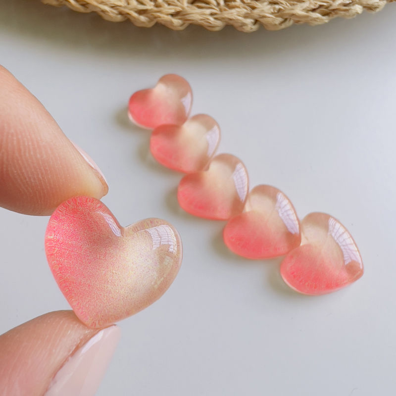 Diy Resin Accessories Cute Translucent Gradient Love details Picture
