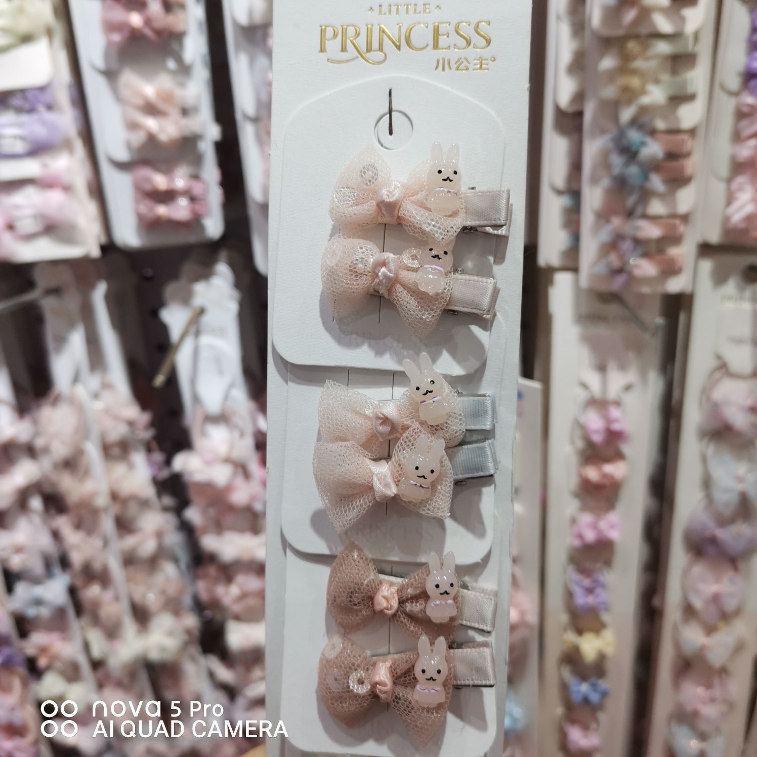 Little Princess jewelry 2022 Internet celebrity children's rabbit fabric clip thumbnail