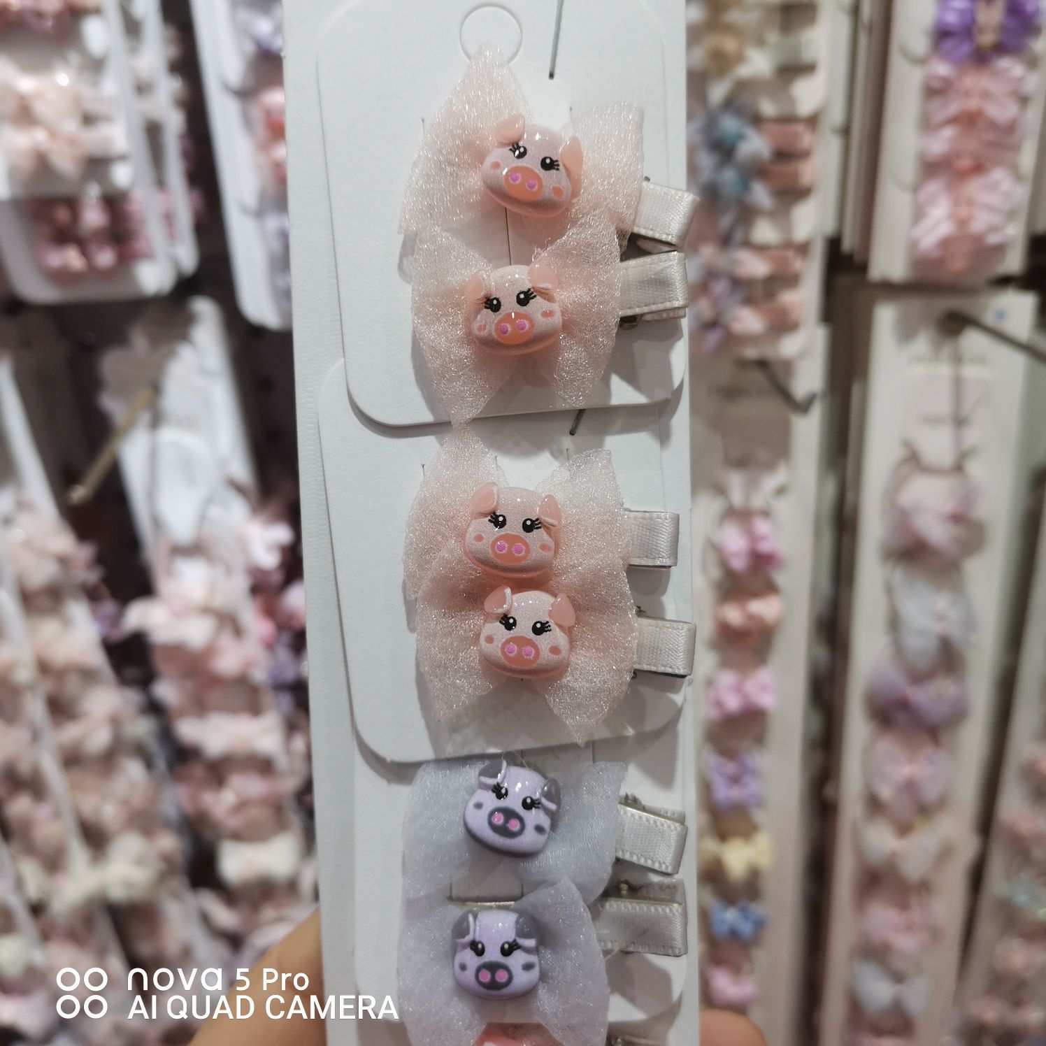 Little Princess jewelry 2022 network celebrity children's fabric pair clip thumbnail