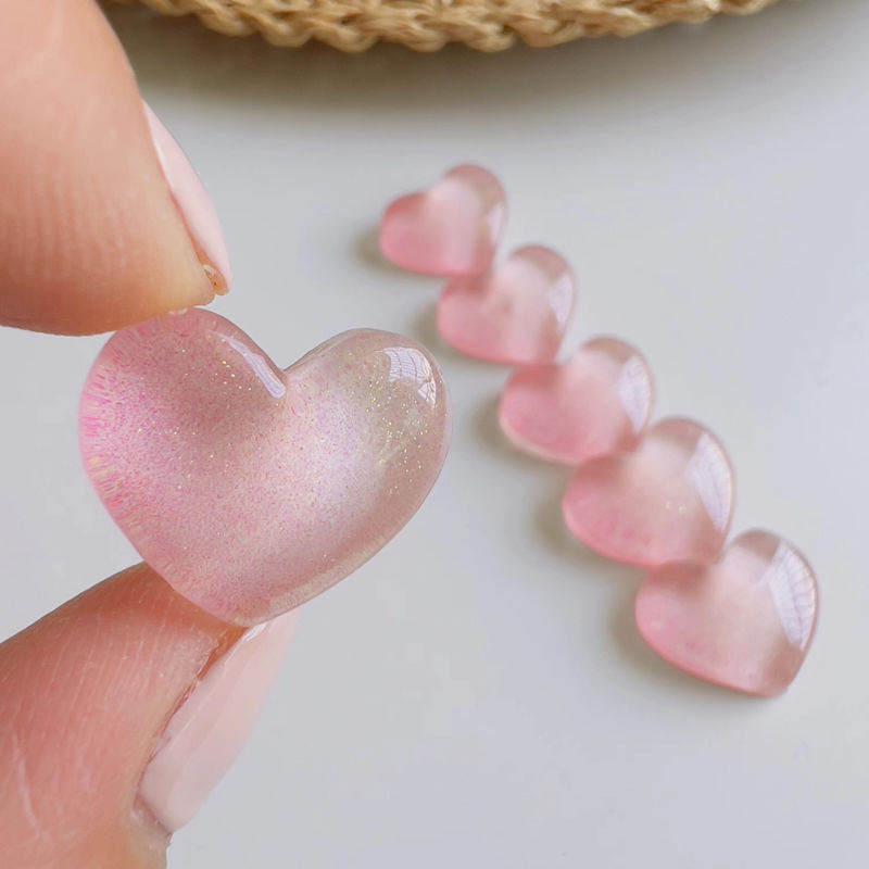 Diy Resin Accessories Cute Translucent Gradient Love Application Scenario
