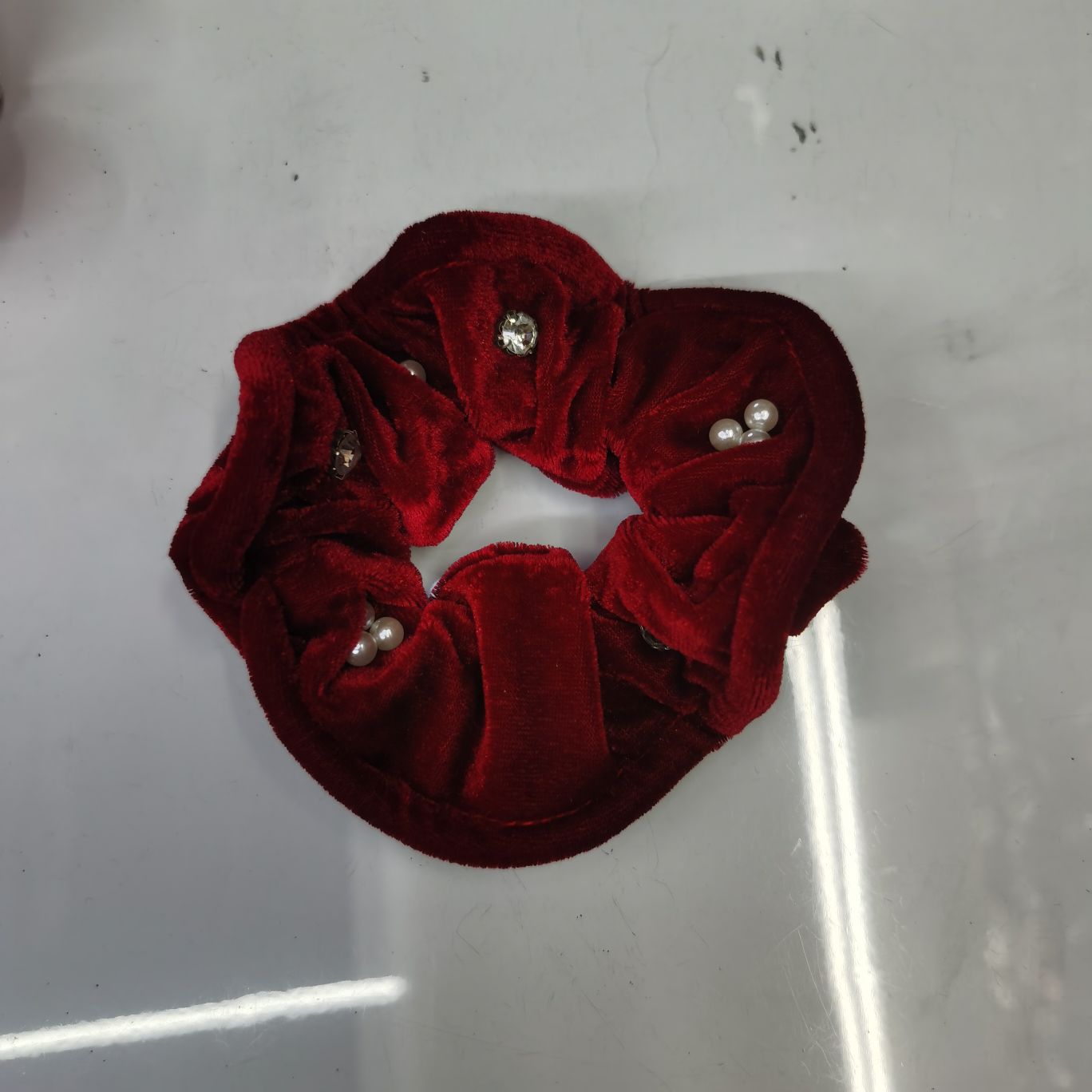 Net red jewelry flannels dot diamond pearl accessories matching four-sided bomb series Korean version dot diamond pearl Chenfei 079 thumbnail
