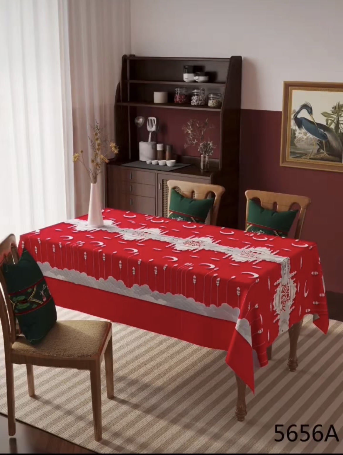 Ramadan Tablecloth Pvc Waterproof Tablecloth Size 137*183Cm Other Sizes Please Consult