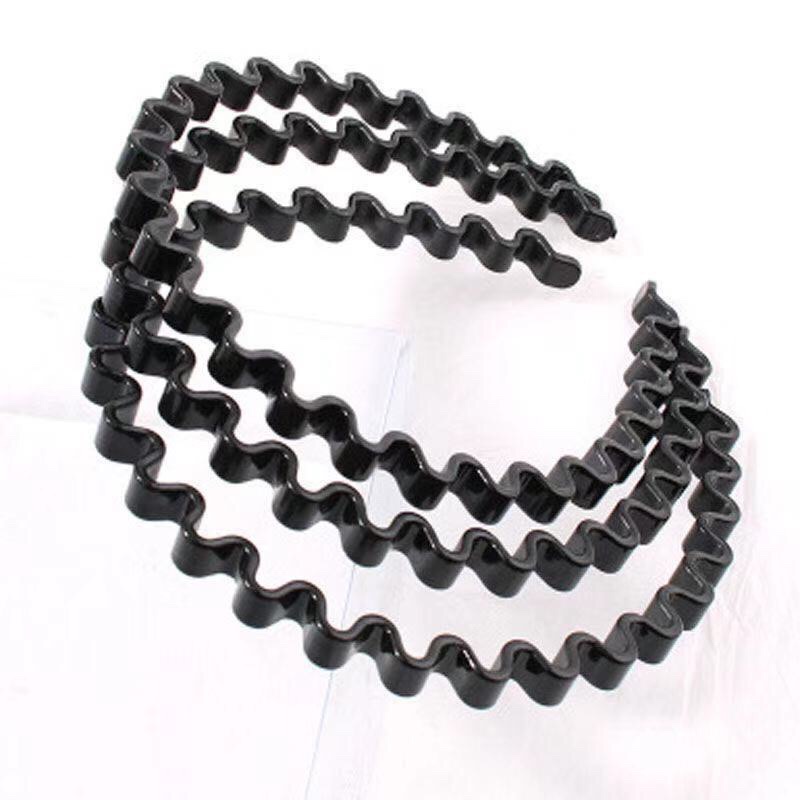 2022 Black simple wave men's and women's plastic headband headband strong elastic universal face wash hair grottoes thumbnail