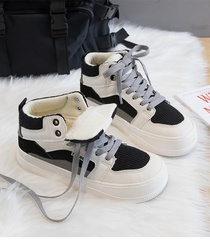 People's two cotton shoes with velvet women's shoes
