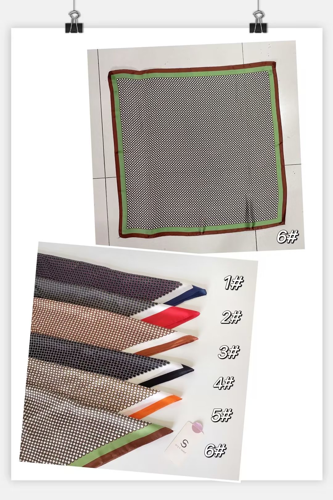 Imitation Silk Multi-Functional Small Silk Scarf Shirt Decorative Scarf Printed Geometric Color Square Scarf Horse Polka Dot Scarf Spring New Gradient Checkered Fashion Scarf Small Silk Scarf Hundred With Shirt Scarf Tie Decorative Multi-Function Scarf Tide Specification drawing