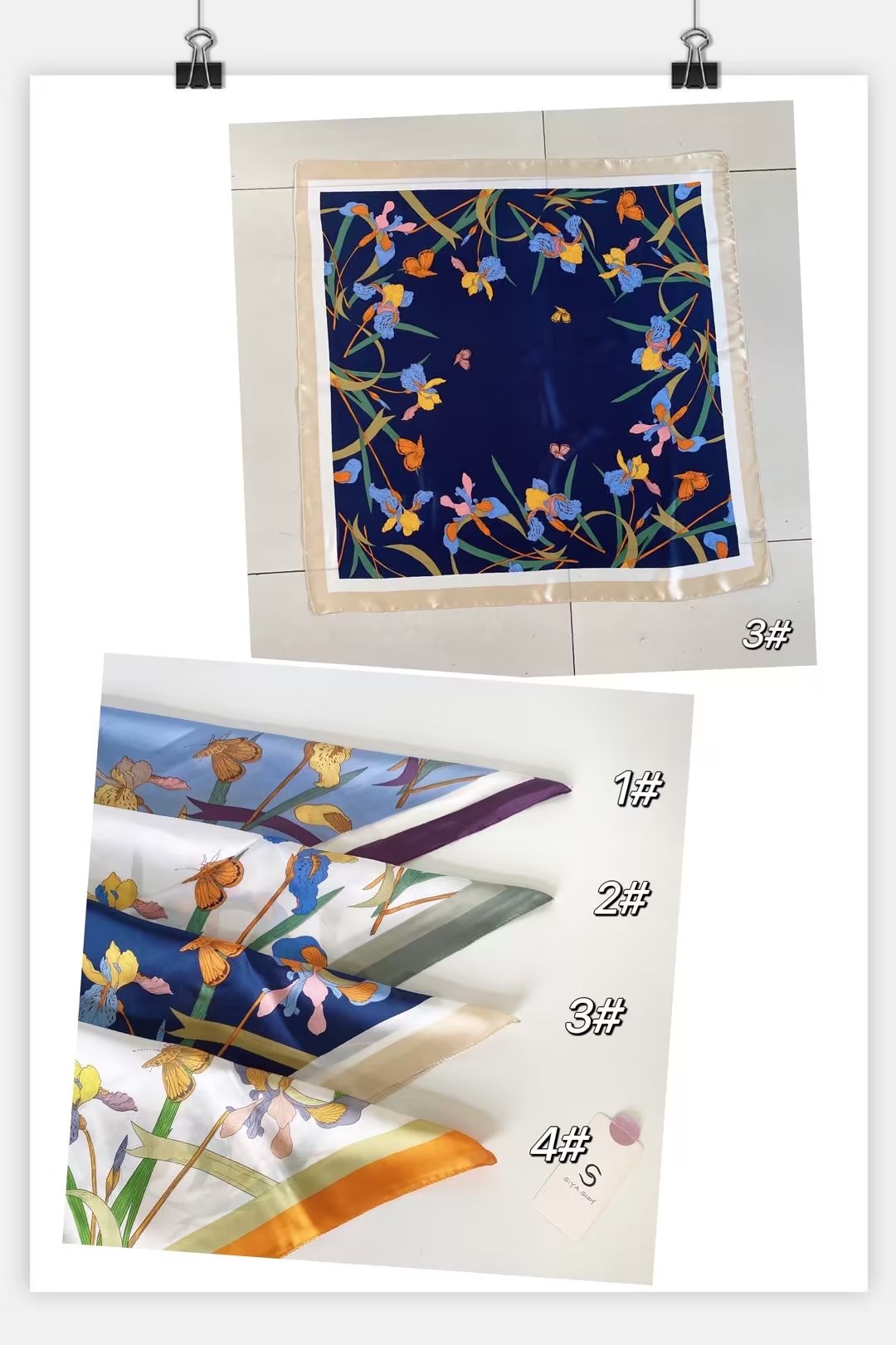 Imitation Silk Multi-Functional Small Silk Scarf Shirt Decorative Scarf Printed Geometric Color Square Scarf Horse Polka Dot Scarf Spring New Gradient Checkered Fashion Scarf Small Silk Scarf Hundred With Shirt Scarf Tie Decorative Multi-Function Scarf Tide Item Picture