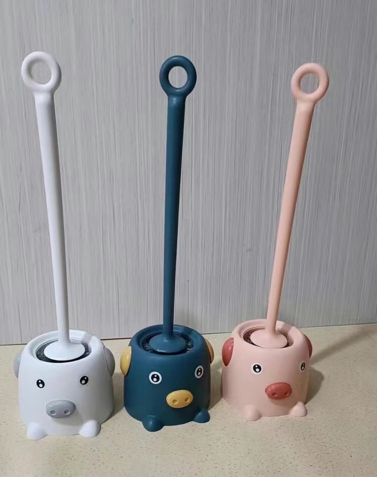 Thickening And Lengthening Creative Toilet Brush With Base Boutique Cartoon Toilet Brush Merchant Super Department Store Wholesale Specification drawing