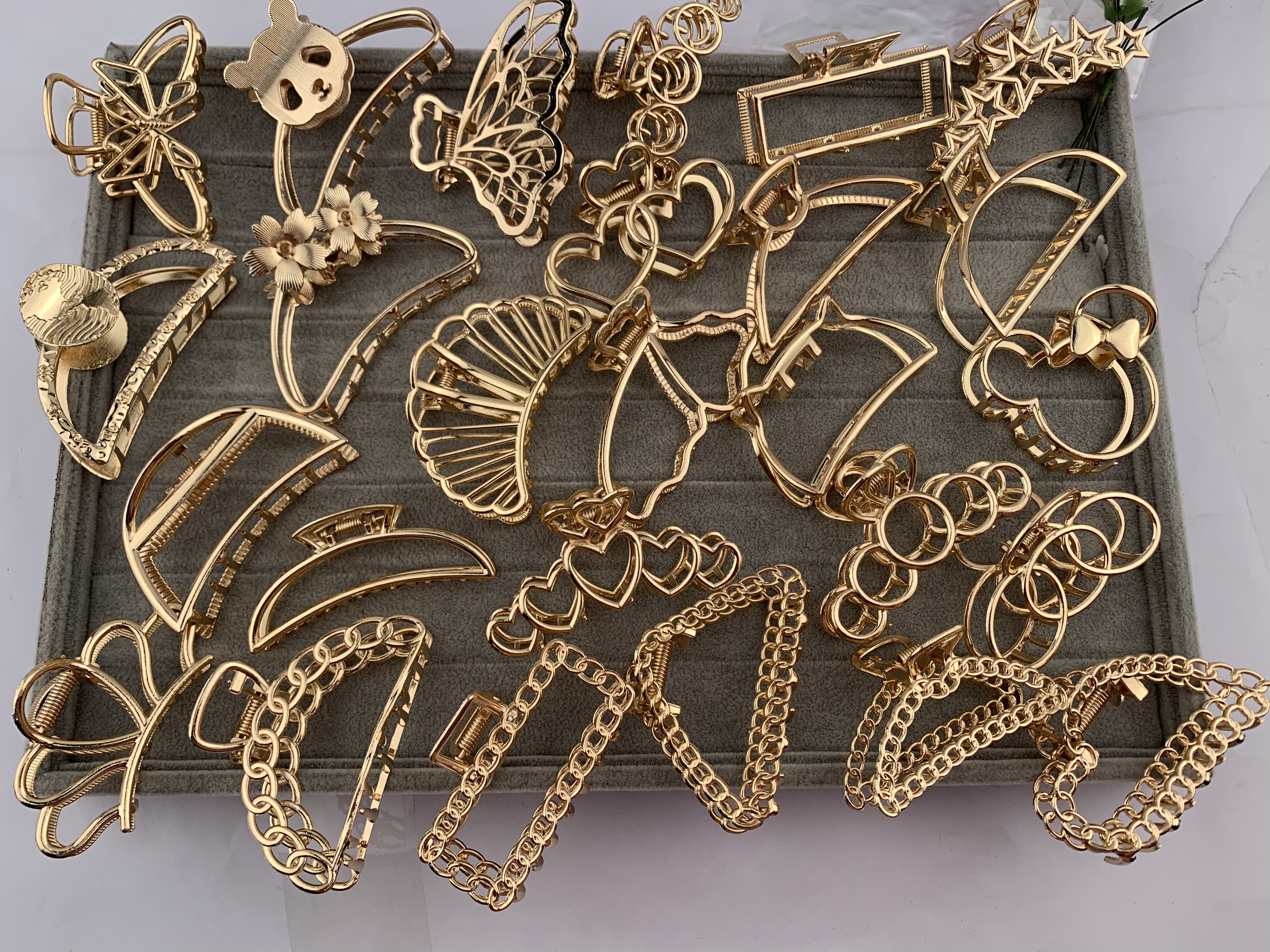 Metal grab clip back head large shark clip female Korean Instagram temperament lazy senior sense simple hair accessories thumbnail
