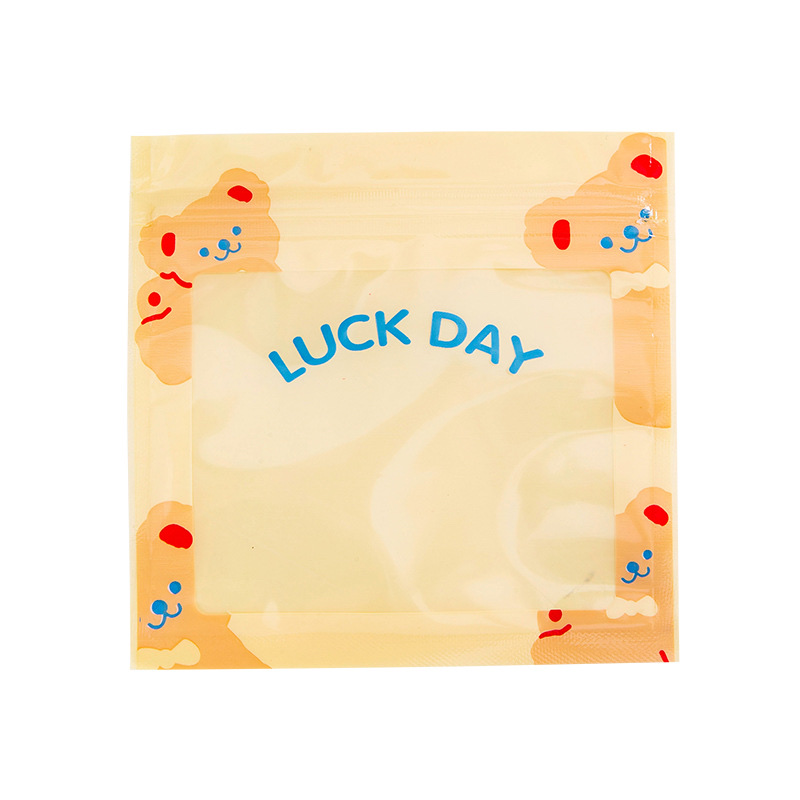 Spot Universal Cute Cartoon Snack Bag Transparent Jewelry Storage Bag Qin Yun-1225 details Picture