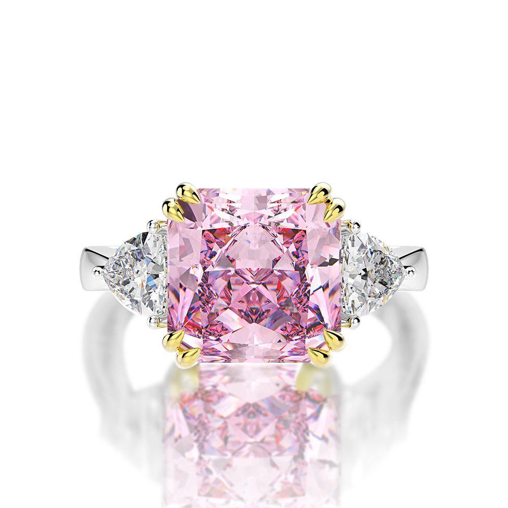Exaggerated geometry popular jewelry Zircon ring diamond ring Huizhen jewelry -5