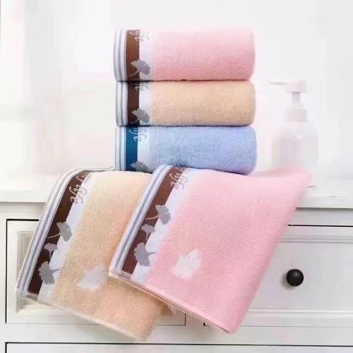 High-Grade Pure Cotton Towel Wholesale Yarn-Dyed Jacquard Thick Face Towel Face Towel 35*75