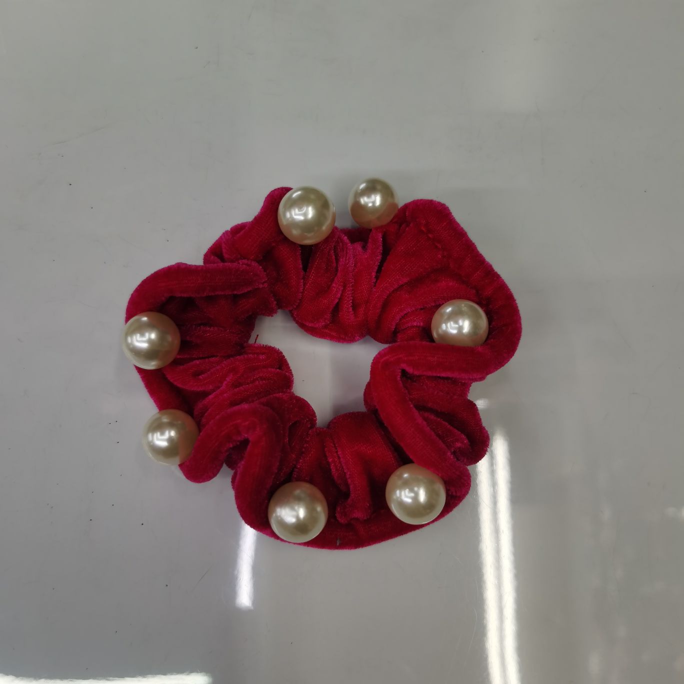 Popular style jewelry flannelette non-fleece four-sided elastic five star series Korean point diamond pearl accessories Chen Fei 088 thumbnail