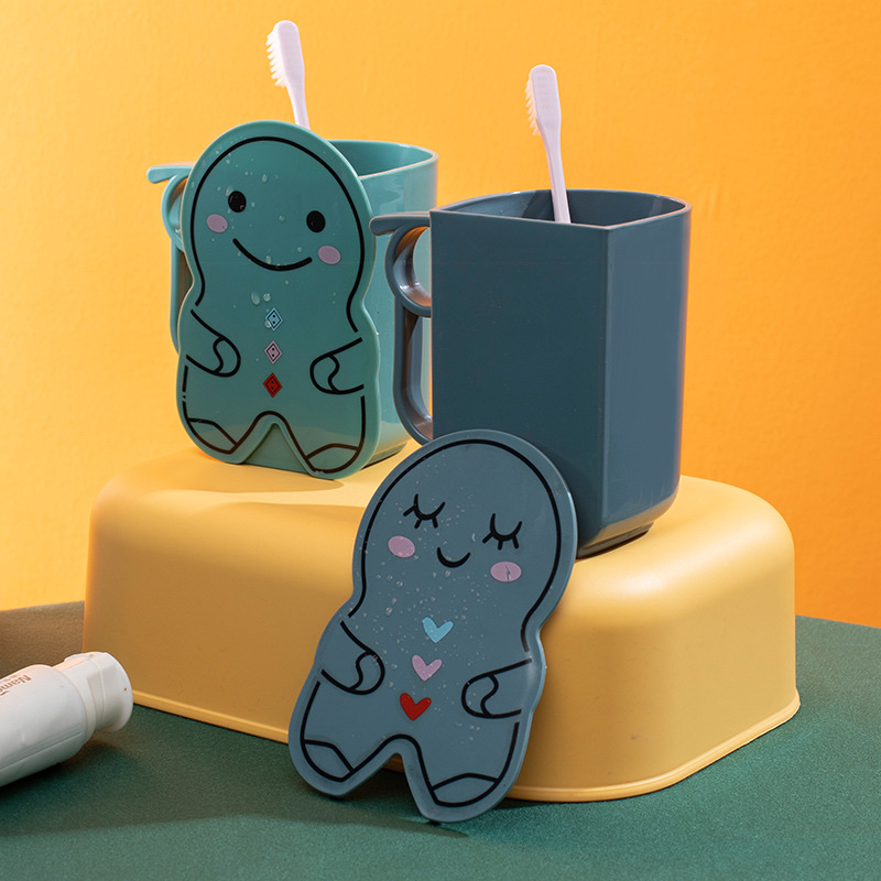 Cartoon Children's Mouthwash Cup Bathroom Parent-Child Brushing Cup Instagram Nordic Style Household Plastic Couple Dental Jar Application Scenario