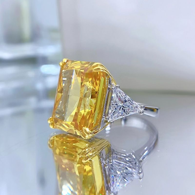 Exaggerated geometry popular jewelry zircon ring diamond ring Huizhen jewelry -1