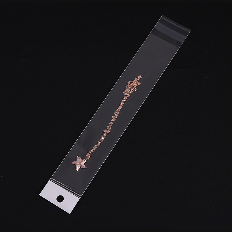Spot Transparent Plastic Bag Opp Self-Adhesive Bag Slim Strip Type Card Head Bag Wig Bag Fishing Gear Bag details Picture