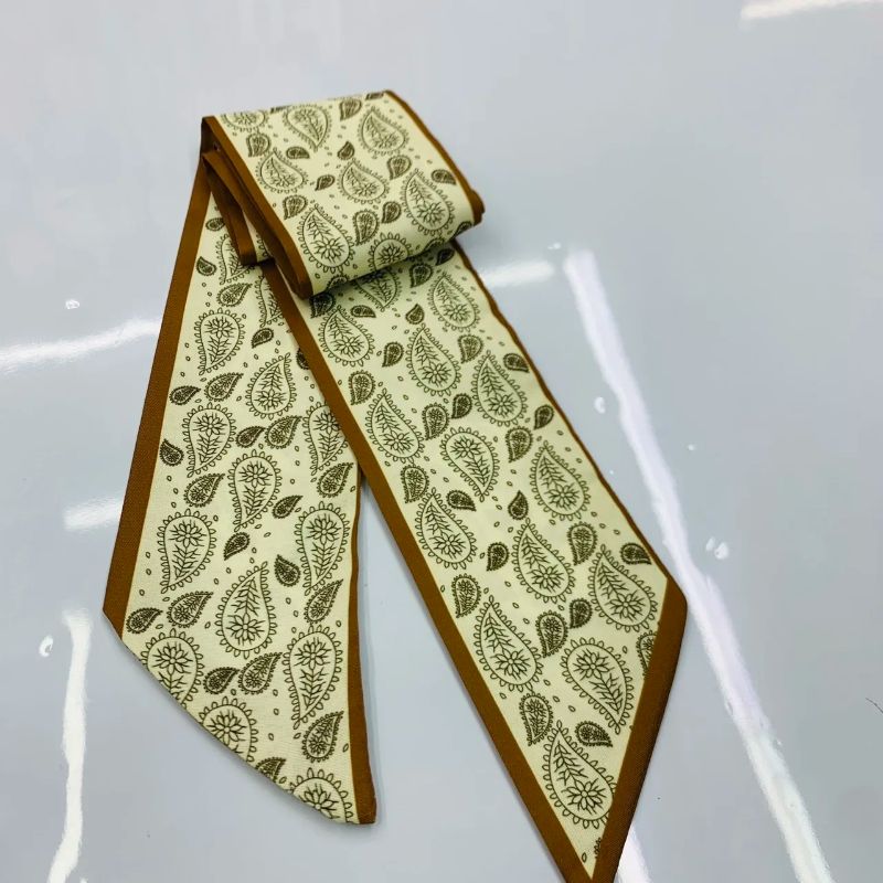 Yuhan Accessories Silk scarf Hair Band Women tie hair headpiece Vintage French Headscarf Headstring Headpiece 04 details Picture