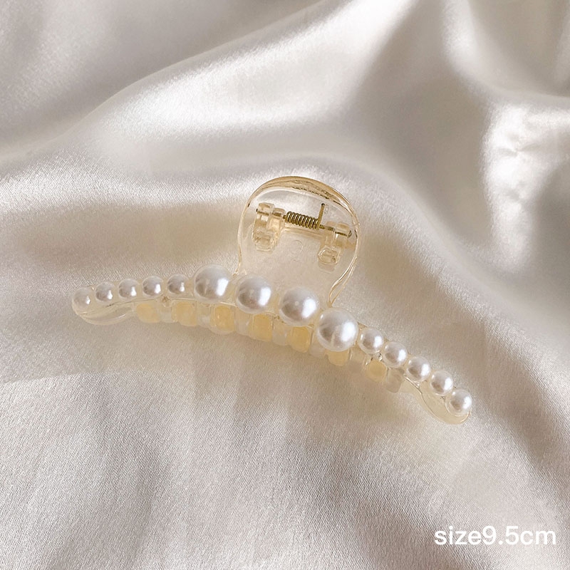 Pearl Hair Clip Back Hair Clip Korean Internet Celebrity Large Hair Clip Headdress Shark Clip Clip Clip details Picture
