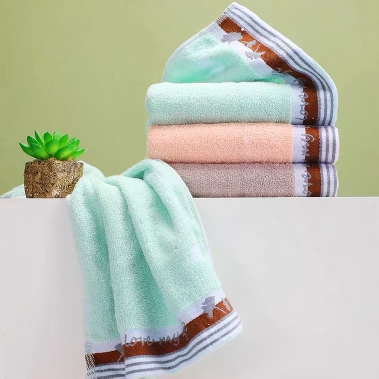 High-Grade Pure Cotton Towel Wholesale Yarn-Dyed Jacquard Thick Face Towel Face Towel 35*75 Specification drawing