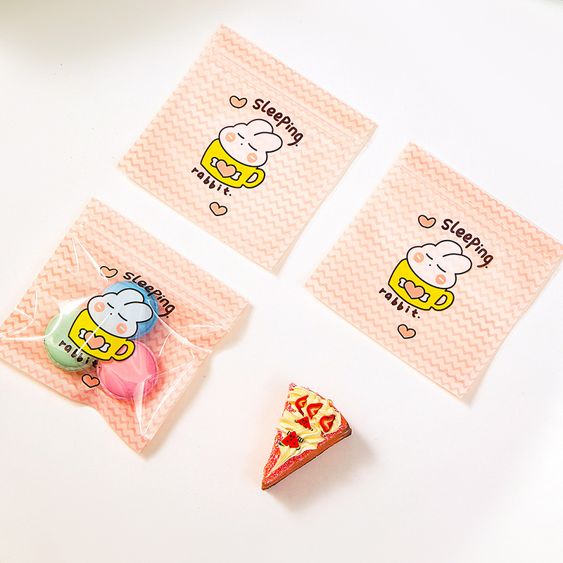 Spot Universal Cute Cartoon Snack Bag Transparent Jewelry Storage Bag Qin Yun-1225