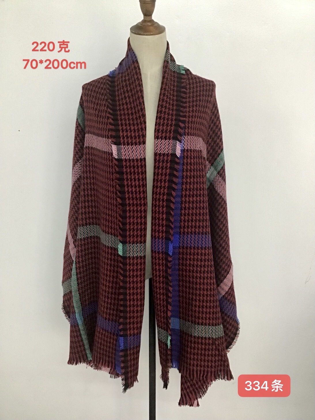 Autumn And Winter New Korean Scarf Thousand Bird Grid Red Scarf Promotion