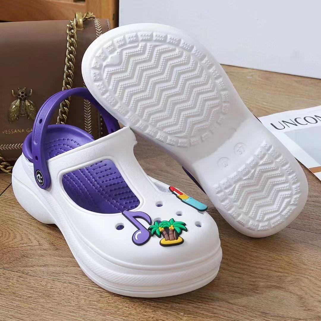 Super light soft parent-child Crocs for girls Big Kids Slippers for summer outdoor little girls going out beach garden Shoes 061