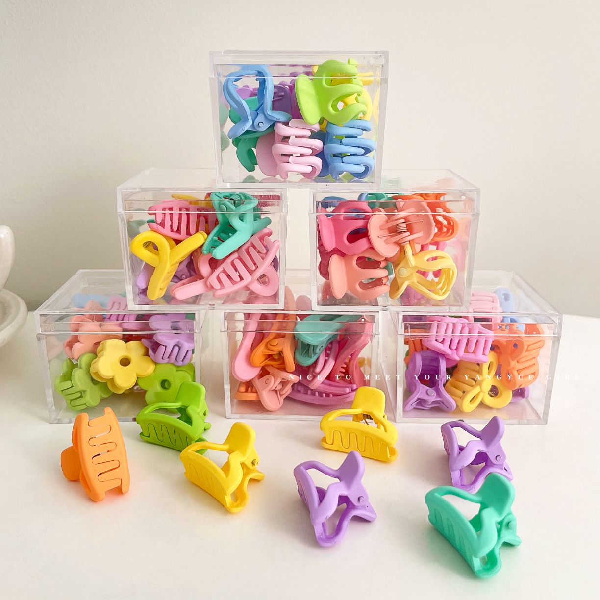 Princess Color Kids Cute Hair Clip Small Grab Clip Small Clip Headdress Side Clip Forehead Bangs Claw Broken Hair Clip Application Scenario