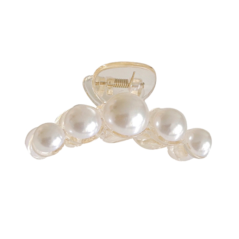 Korean Pearl Hair Clip Female Back Of Head Large Influencer Instagram Hair Grab Shark Clip Grab Clip Clip Top Clip Headpiece