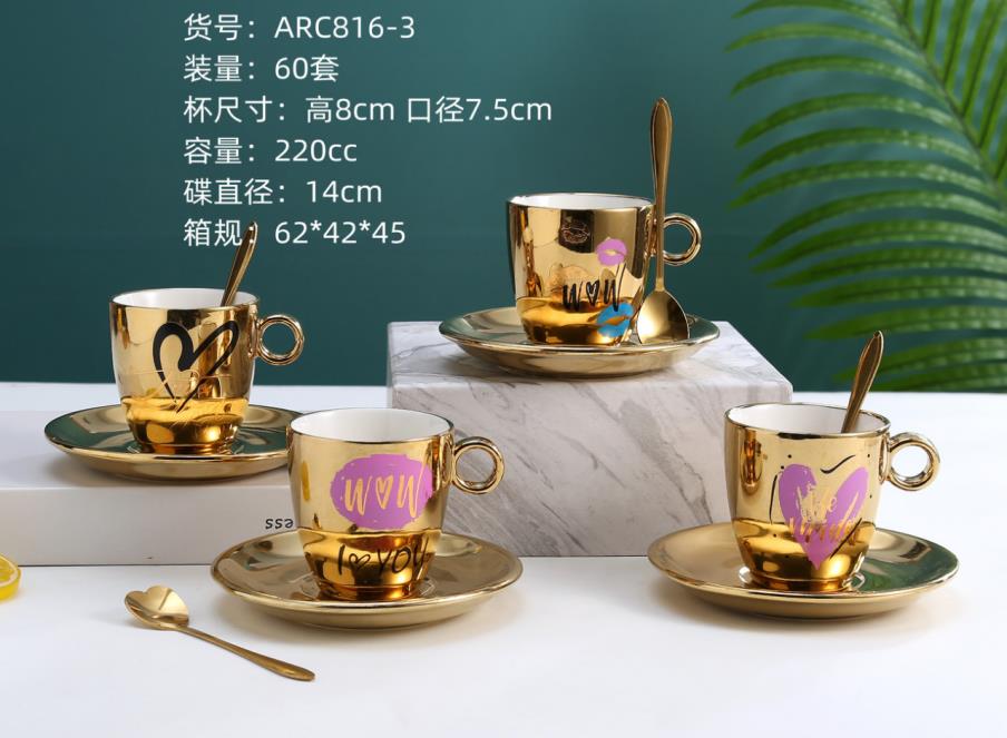 Reflection Cup Mirror Cup 90Ml Espresso Cup European Small Luxury Net Red Exquisite Coffee Cup Application Scenario