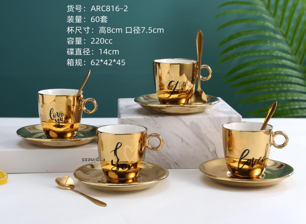 Reflection Cup Mirror Cup 90Ml Espresso Cup European Small Luxury Net Red Exquisite Coffee Cup