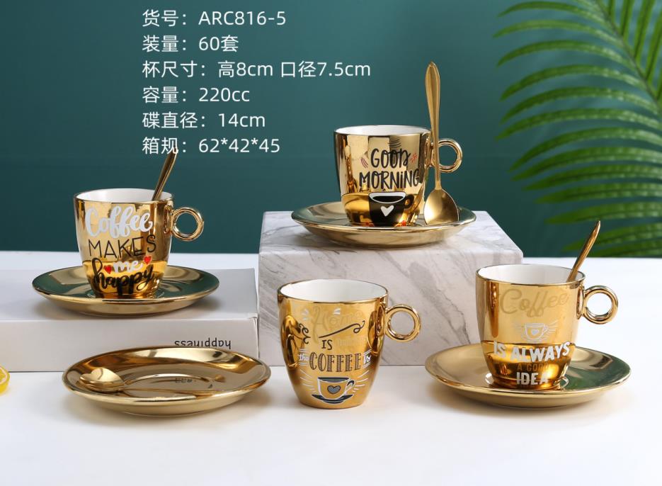 Reflection Cup Mirror Cup 90Ml Italian Espresso Cup European Small Luxury Network Red Exquisite Coffee Cup Ins Wind Specification drawing