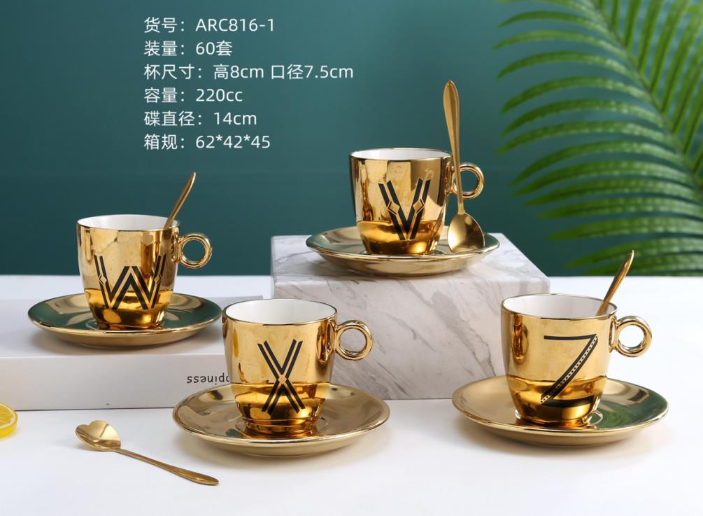 Reflection Cup Mirror Cup 90Ml Espresso Cup European Small Luxury Net Red Exquisite Coffee Cup Specification drawing