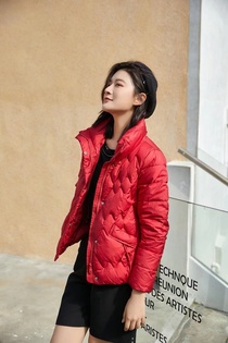 Winter down padded jacket women's short casual loose long-sleeved stand collar coat women's padded jacket down jacket 940