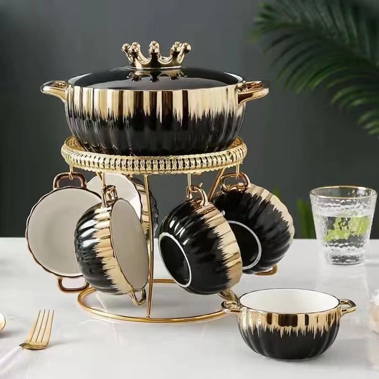 Ceramic Coffee Cup And Saucer Ceramic Stockpot Application Scenario