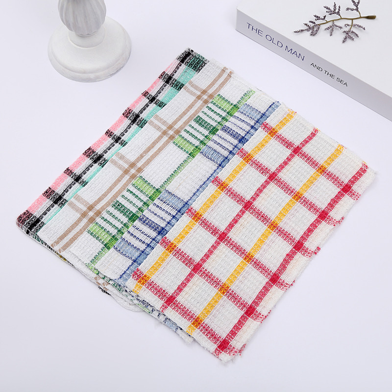 Yarn-Dyed Fabric Small Square Towel Dish Towel Kitchen