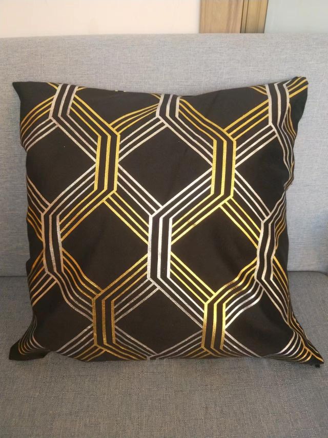 Two-Color Gold And Silver Iron Pillow Pillow Cover Cushion Cushion Cover Sofa Pillow Car Lumbar Support Specification drawing