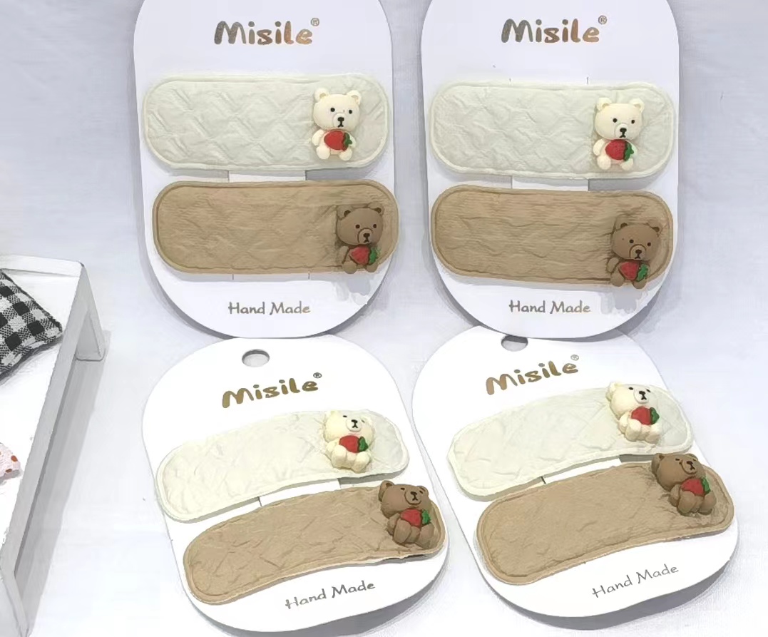 Boxed fabric cute cartoon double BB clip