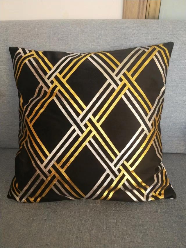 Two-Color Gold And Silver Iron Pillow Pillow Cover Cushion Cushion Cover Sofa Pillow Car Lumbar Support