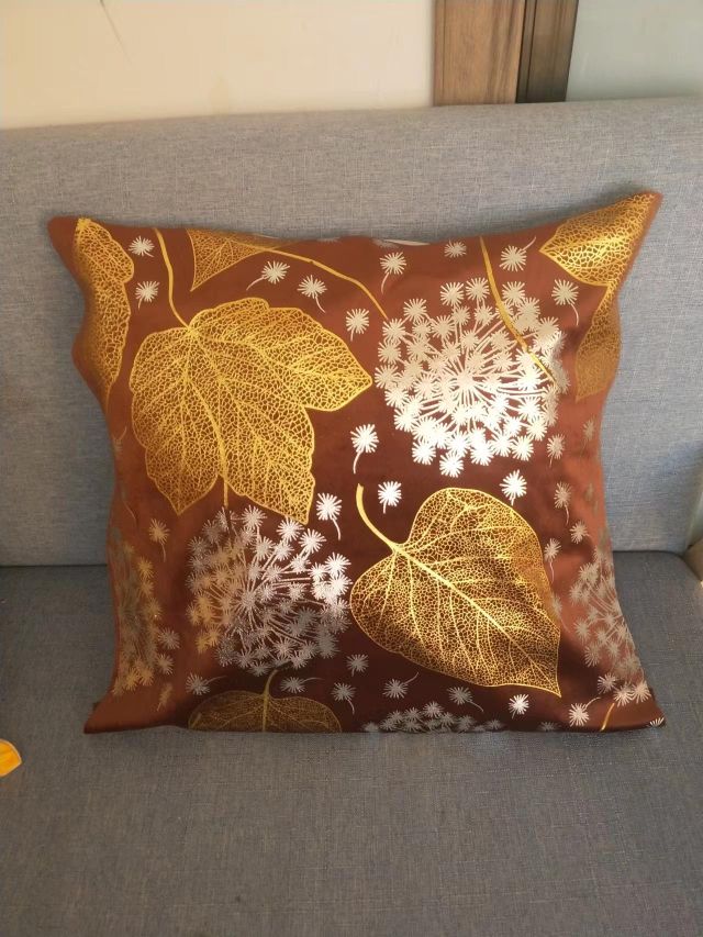 Two-Color Gold And Silver Iron Pillow Pillow Cover Cushion Cushion Cover Sofa Pillow Car Lumbar Support Application Scenario