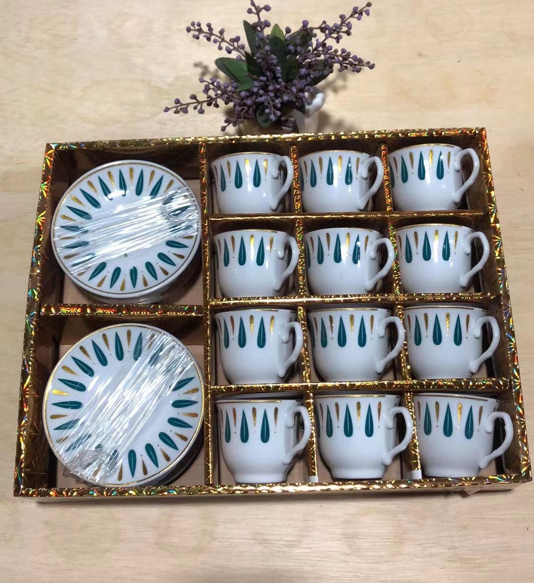 Coffee Cup 12 Cup 12 Dish Coffee Cup Saucer Set Export Middle East Coffee Cup Saucer Application Scenario