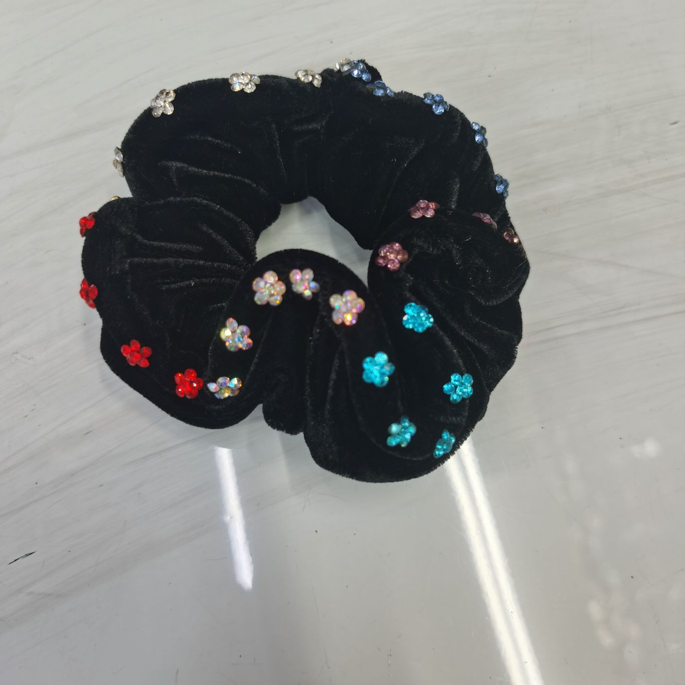 Popular style accessories flannelette non-flannelette four-sided bullet circle two-sided flannelette point diamond pearl accessories thumbnail